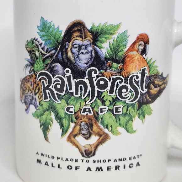 Rainforest Cafe Mall Of America Coffee Cup Mug A Wild Place To Shop & Eat MN New - Picture 2 of 5